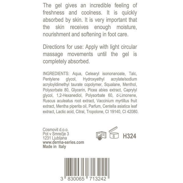 Охлаждающий гель для ног REFRESHING FOOT GEL DERMA SERIES 100 мл Н324 фото