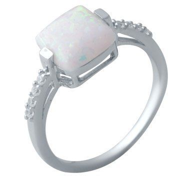 Срібна каблучка з опалом 1.509ct, вага виробу 2,22 гр (2018469) 17 розмір 2018469 фото
