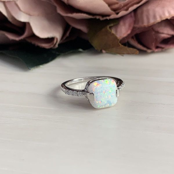 Срібна каблучка з опалом 1.509ct, вага виробу 2,22 гр (2018469) 17 розмір 2018469 фото