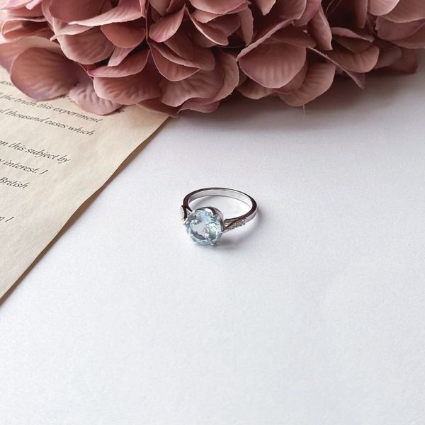 Серебряное кольцо с натуральным топазом 4.289ct, вес изделия 4,16 гр (2042457) 17 размер 2042457 фото