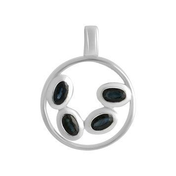Серебряная подвеска с сапфиром 0.188ct (2140078) 2140078 фото