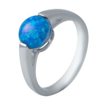 Срібна каблучка з опалом 0.917ct, вага виробу 2,61 гр (2035794) 17 розмір 2035794 фото