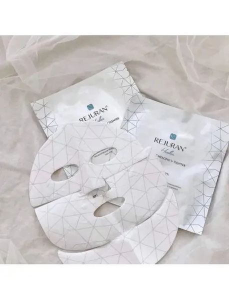Восстанавливающая лифтинг тканевая маска для лица и шеи Perfect Healing V Tighter Rejuran, 4шт/20 г Reju007 фото