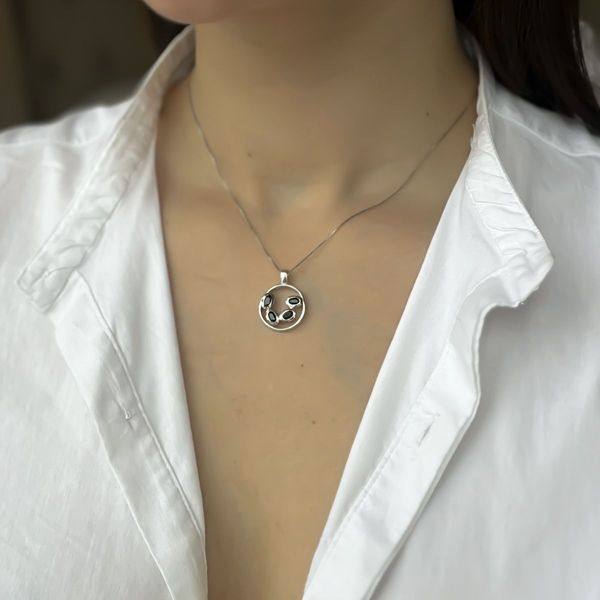 Серебряная подвеска с сапфиром 0.188ct (2140078) 2140078 фото