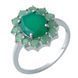 Срібна каблучка з натуральним смарагдом 4.084ct, вага виробу 3,75 гр (1990124) 18 розмір 1990124 фото 1