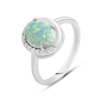 Срібна каблучка з опалом 1.175ct, вага виробу 3,04 гр (2012115) 17.5 розмір 2012115 фото