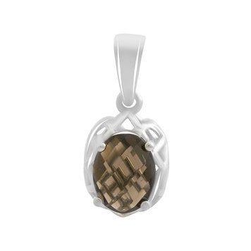 Серебряная подвеска с раухтопазом (дымчатым кварцем) 1.1ct (2177708) 2177708 фото