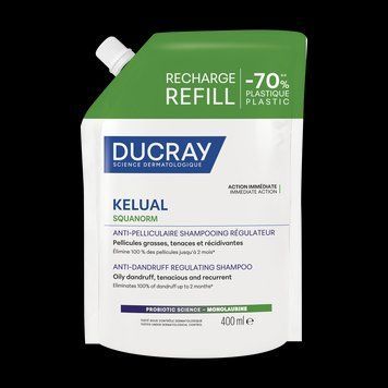 Дюкрэ Келюаль Скванорм шампунь против жирной перхоти Рефіл Ducray Squanorm Shampooing Antipelliculaire 400 мл 2896667503 фото