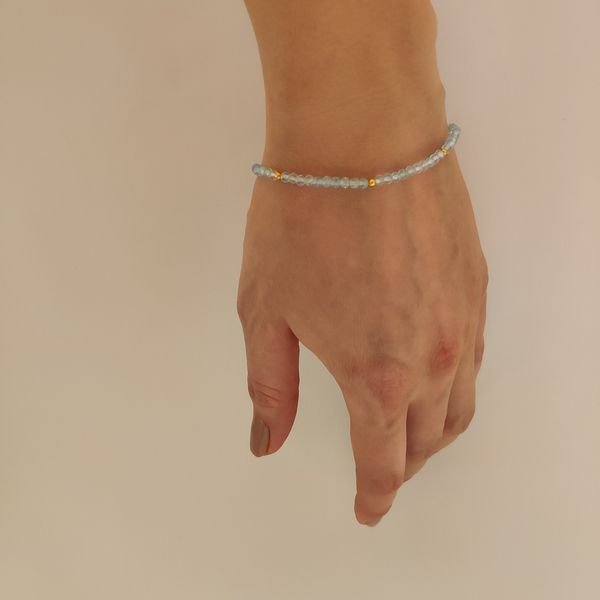 Серебряный браслет с натуральным топазом 14.515ct, вес изделия 4,14 гр (2118190) 2025 размер 2118190 фото