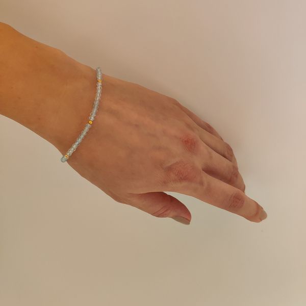 Серебряный браслет с натуральным топазом 14.515ct, вес изделия 4,14 гр (2118190) 2025 размер 2118190 фото