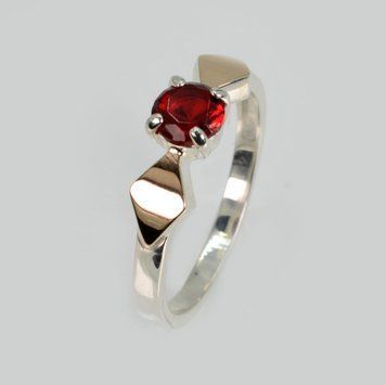 Серебряная кольца со вставками из золота 2795762223 фото