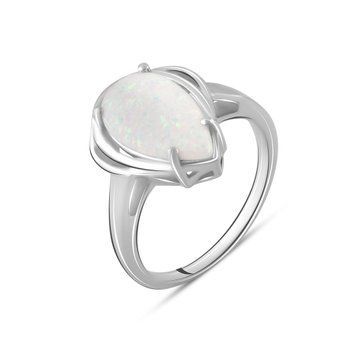 Серебряное кольцо с опалом 1.35ct, вес изделия 3,19 гр (2085737) 17.5 размер 2085737 фото