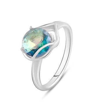 Серебряное кольцо с мистик топазом 1.425ct, вес изделия 2,99 гр (2089773) 17 размер 2089773 фото