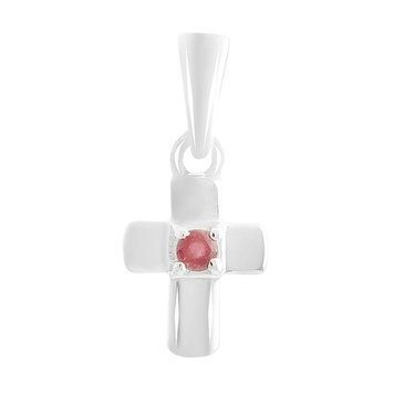 Срібний хрестик з рубіном 0.055ct (2151692) 2151692 фото