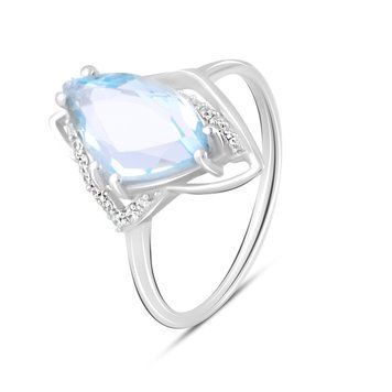 Срібна каблучка з натуральним топазом 3.943ct, вага виробу 3,39 гр (2097143) 18 розмір 2097143 фото