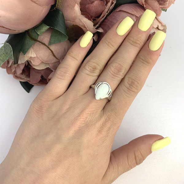 Серебряное кольцо с опалом 1.35ct, вес изделия 3,19 гр (2085737) 17.5 размер 2085737 фото