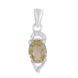 Срібна підвіска з цитрином nano 1.15ct, фіанітами (2122845) 2122845 фото 1