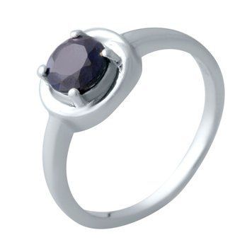 Срібна каблучка з натуральним сапфіром 1.125ct, вага виробу 2,79 гр (2021834) 18 розмір 2021834 фото
