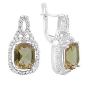 Срібні сережки з Султаніт султанітом 7.4ct (2171331) 2171331 фото