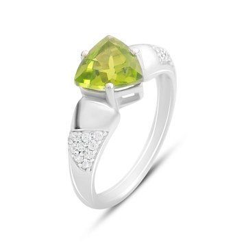 Серебряное кольцо с хризолітом 2.108ct, вес изделия 3,33 гр (2157601) 17 размер 2157601 фото