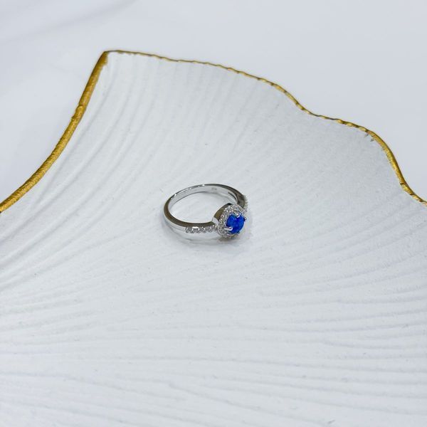 Серебряное кольцо с опалом 0.573ct, вес изделия 1,6 гр (1919859) 17 размер 1919859 фото