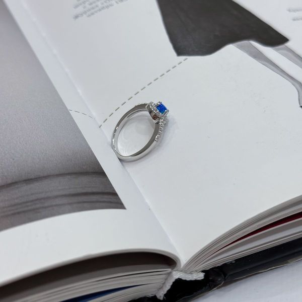 Серебряное кольцо с опалом 0.573ct, вес изделия 1,6 гр (1919859) 17 размер 1919859 фото