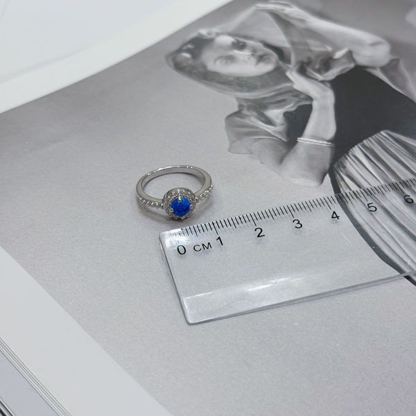 Серебряное кольцо с опалом 0.573ct, вес изделия 1,6 гр (1919859) 17 размер 1919859 фото