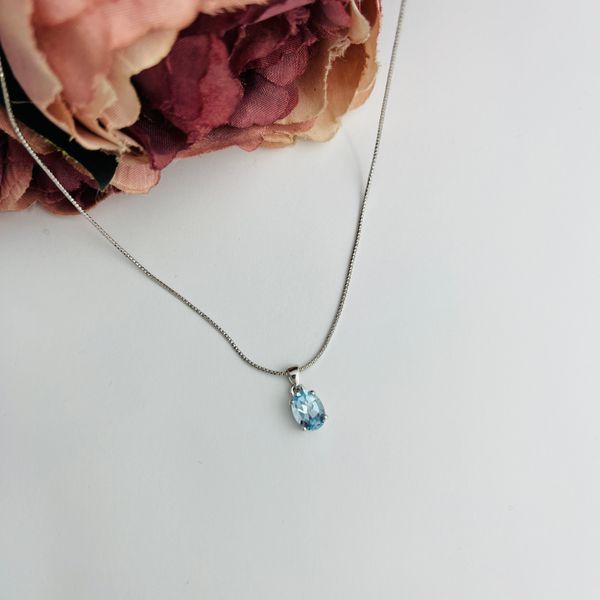 Серебряная подвеска с топазом 1.48ct (2113546) 2113546 фото