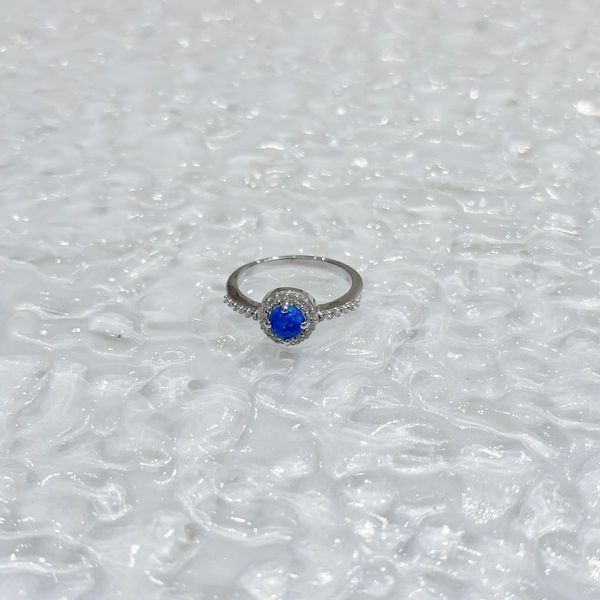 Серебряное кольцо с опалом 0.573ct, вес изделия 1,6 гр (1919859) 17 размер 1919859 фото
