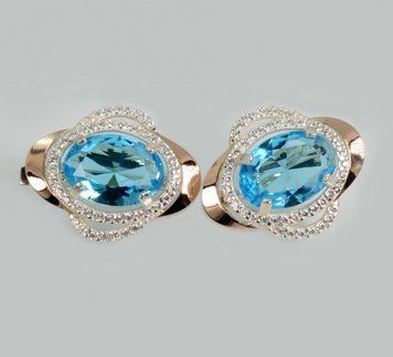 Серебряные серьги с золотыми пластинами 2795762225 фото