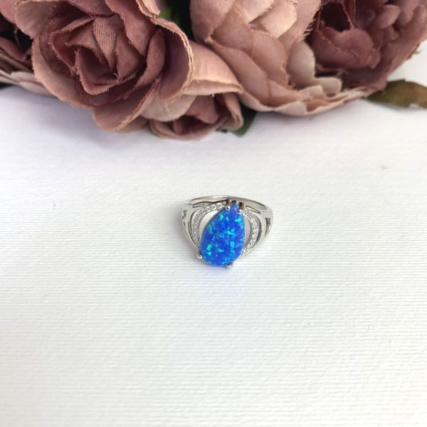 Срібна каблучка з опалом 1.84ct, вага виробу 3,21 гр (2090106) 18 розмір 2090106 фото
