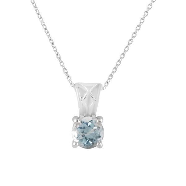 Срібне кольє з натуральним сапфіром 1.036ct, вага виробу 2,23 гр (2118473) 450480 розмір 2118473 фото