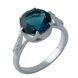 Серебряное кольцо с топазом Лондон Блю 2.8ct, вес изделия 3,99 гр (2012412) 17 размер 2012412 фото 1
