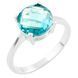 Срібна каблучка з топазом Лондон Блю 2.458ct, вага виробу 2,23 гр (1533734) 17.5 розмір 1533734 фото 1