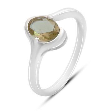Серебряное кольцо с Султанит султанитом 1.167ct, вес изделия 2,37 гр (2171386) 18 размер 2171386 фото