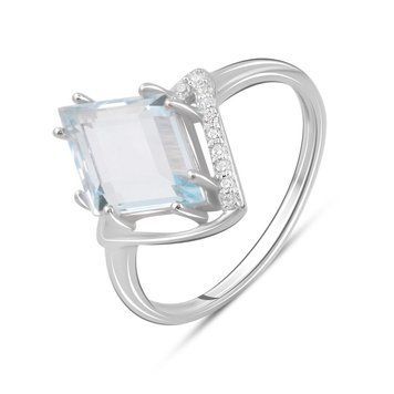 Срібна каблучка з натуральним топазом 3.543ct, вага виробу 3,32 гр (2097228) 18.5 розмір 2097228 фото