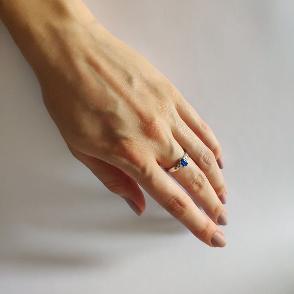 Срібна каблучка з опалом 0.396ct, вага виробу 2,65 гр (2125310) 18 розмір 2125310 фото