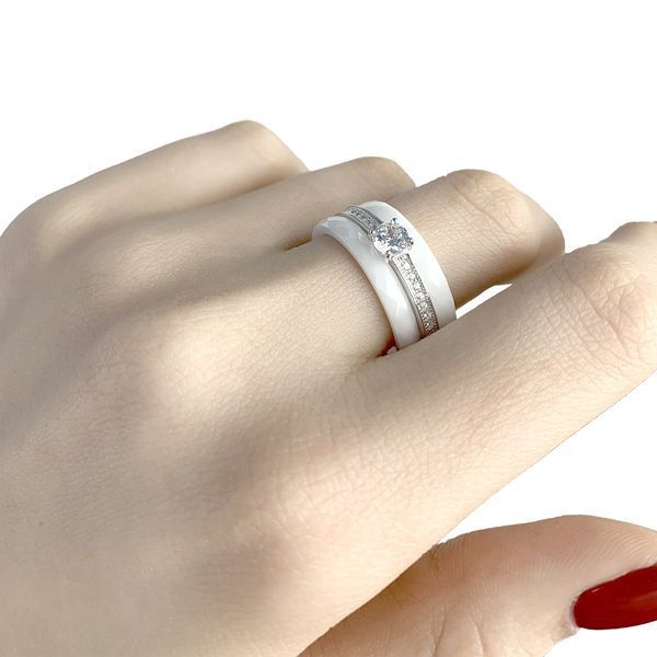 Серебряное кольцо Bro-serebro с керамикой, вес изделия 6,78 гр (0481630) 16.5 размер 048163016.5 фото