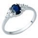 Серебряное кольцо с натуральным сапфиром 1.335ct, вес изделия 2,35 гр (1938263) 17.5 размер 1938263 фото 1