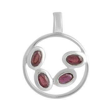 Срібна підвіска з рубіном 1.2ct (2140344) 2140344 фото