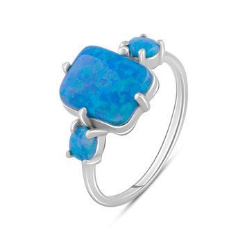 Серебряное кольцо с опалом 1.808ct, вес изделия 2 гр (2090144) 17 размер 2090144 фото