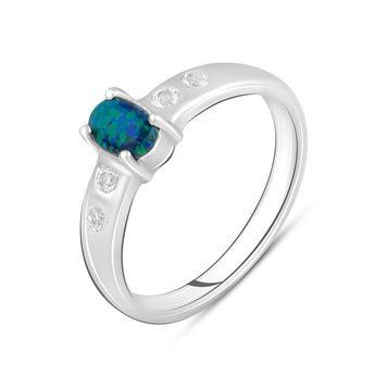 Срібна каблучка з опалом 0.396ct, вага виробу 2,69 гр (2125310) 18.5 розмір 2125310 фото
