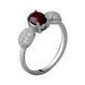 Серебряное кольцо с натуральным рубином 1.865ct, вес изделия 2,87 гр (2060154) 17 размер 2060154 фото 1