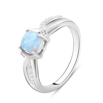 Срібна каблучка з опалом 0.373ct, вага виробу 2,82 гр (2097457) 17 розмір 2097457 фото