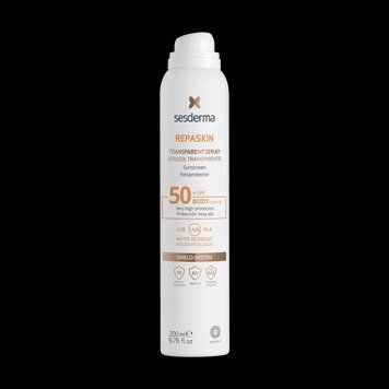 Сесдерма Солнцезащитный спрей для тела Sesderma Repaskin Transparent Spray SPF 50, 200 мл 40004470 фото
