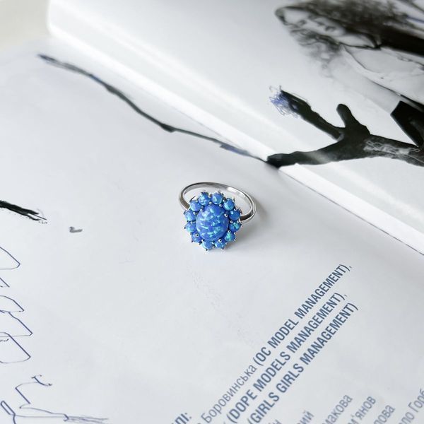 Срібна каблучка з опалом 1.417ct, вага виробу 3,53 гр (2151845) 18 розмір 2151845 фото