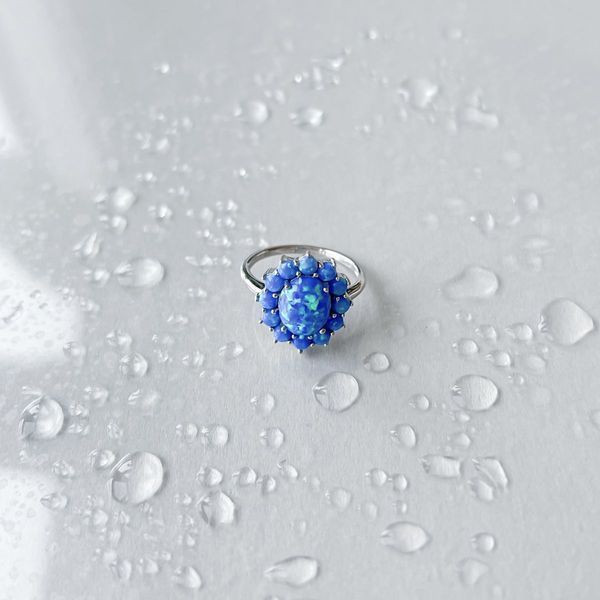 Срібна каблучка з опалом 1.417ct, вага виробу 3,53 гр (2151845) 18 розмір 2151845 фото