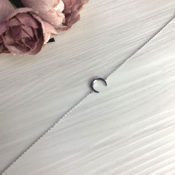 Серебряный браслет на ногу с без камней, вес изделия 2,25 гр (2071747) 2326 размер 2071747 фото