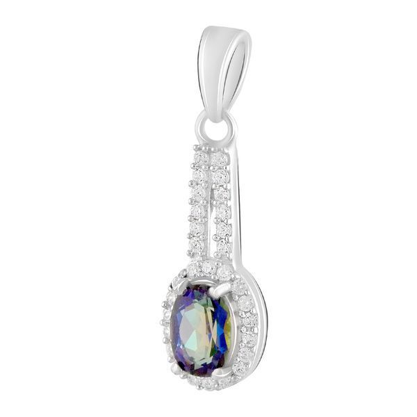 Серебряная подвеска с мистик топазом 1.75ct (2118701) 2118701 фото