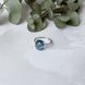 Серебряное кольцо с топазом Лондон Блю 3.95ct, вес изделия 2,49 гр (2020165) 18 размер 2020165 фото 4